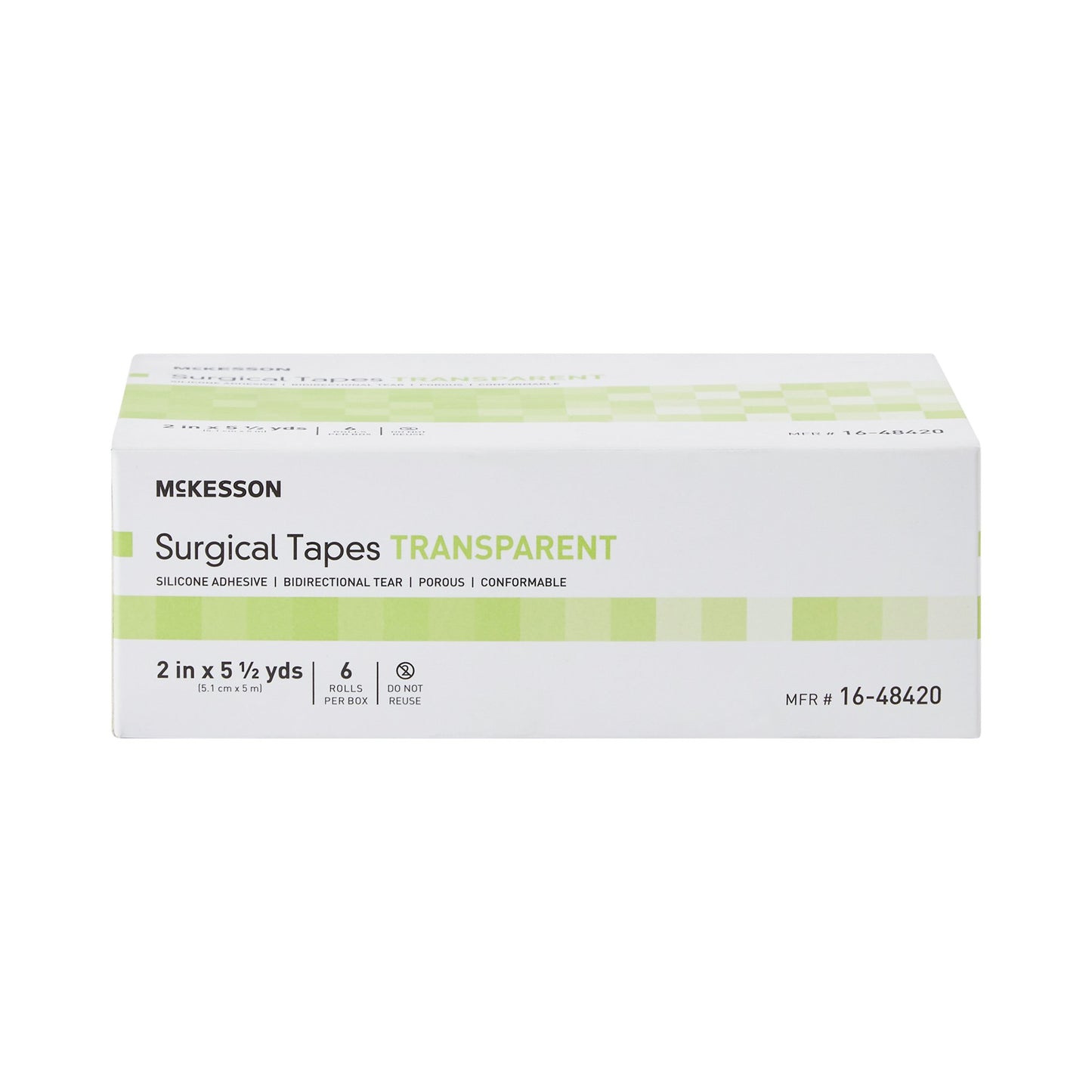 TAPE, SIL ADHSV TRANSP PLAS LF2"X5.5YDS (6RL/BX 10BX/CS)
