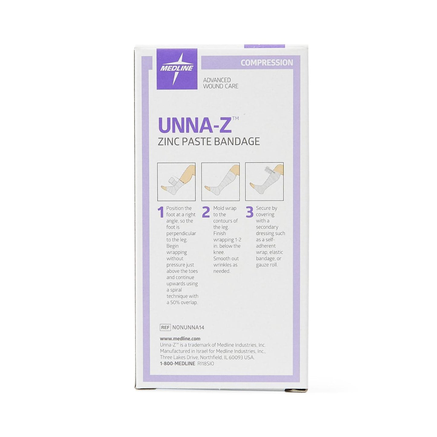 BANDAGE, UNNA BOOT Z W/O CALAMINE 4X10YDS (12/CS)