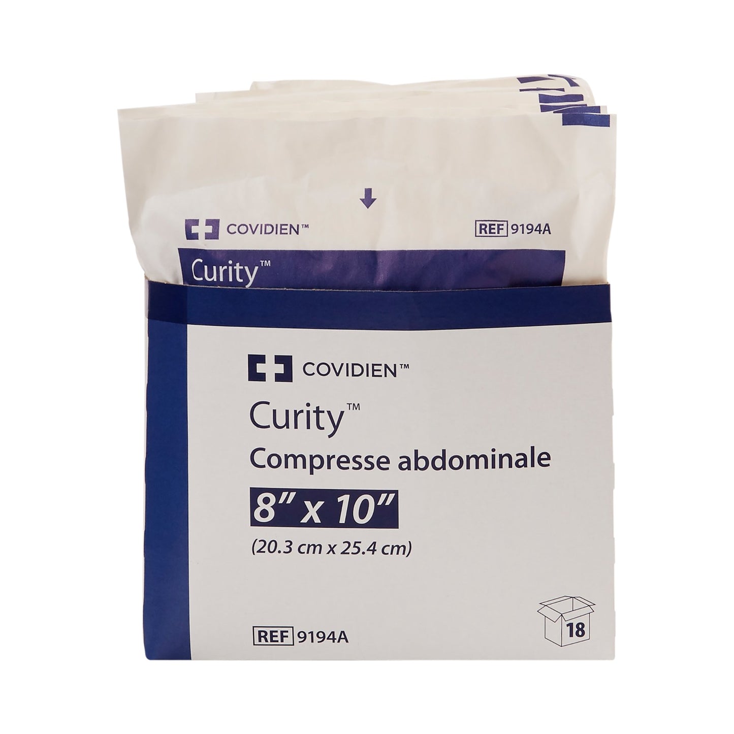 PAD, ABDN CURITY 8"X10" (18/TR12TR/CS) KENDAL
