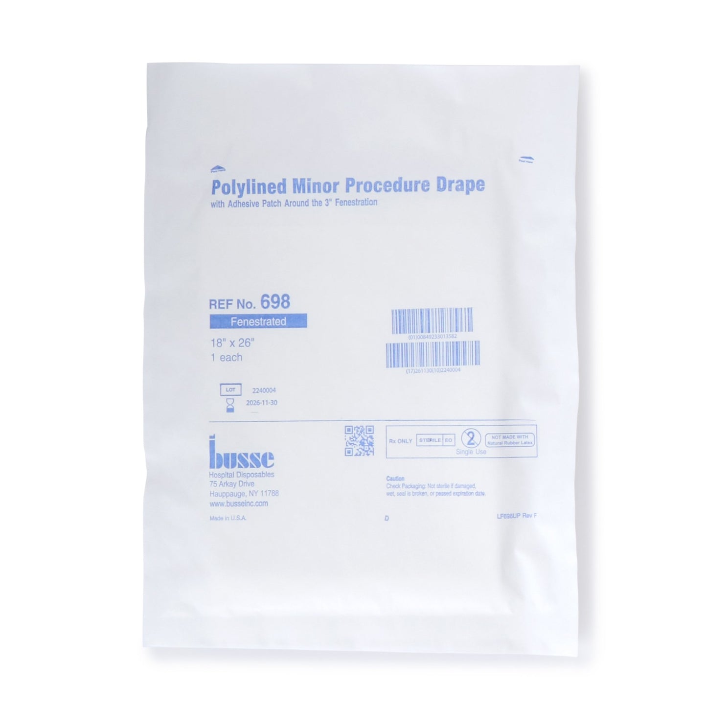 DRAPE, FENSTRD TISS/POLY W/ADHSV STR (50/BX)