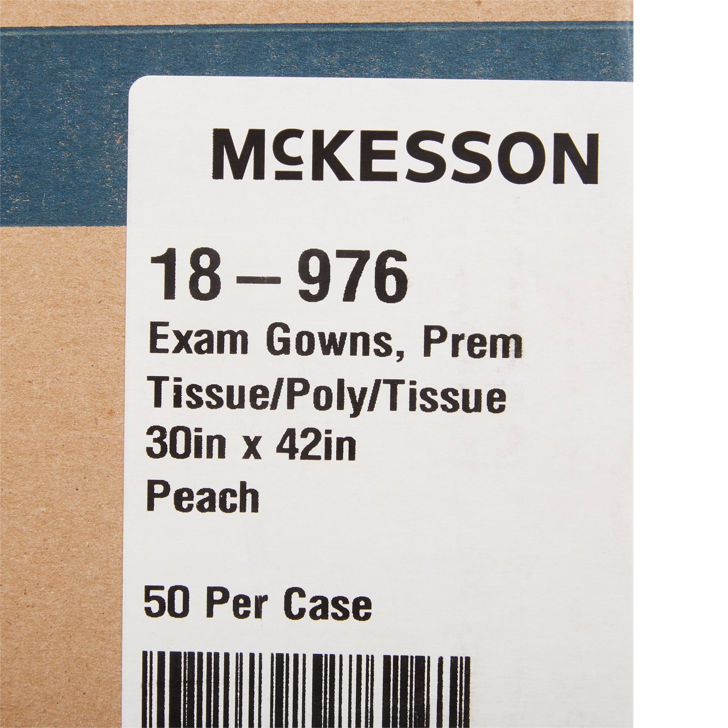GOWN, EXAM T/P/T F/B OPN PEACH30X42 (50/CS)
