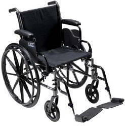 WHEELCHAIR, FLPBCK FULL ARM ELV LGREST 20"