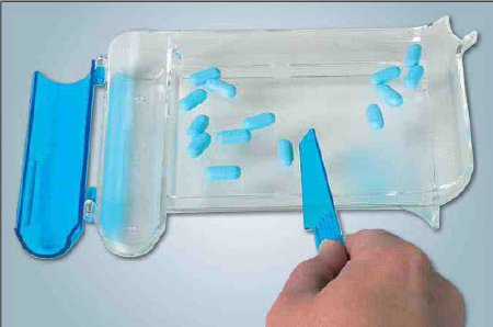 COUNTING TRAY, PILL CLEAR W/SPATULA