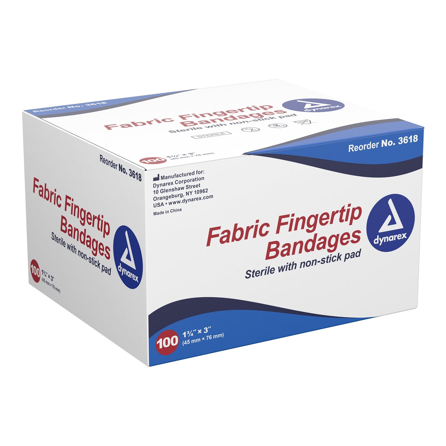 BANDAGE, FINGER TIP 1.75"X 3" STR (100/BX 24BX/CS)