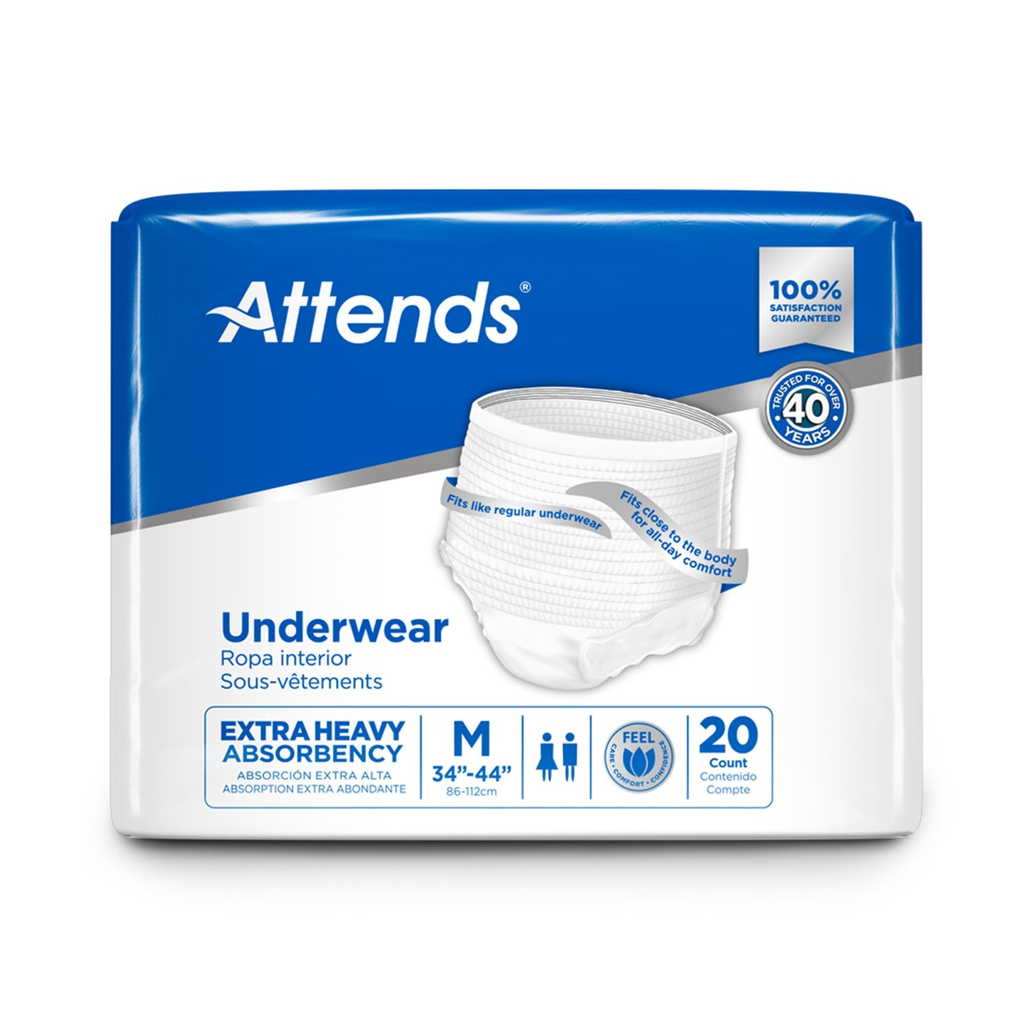 UNDERWEAR, CARE MED (20/BG 4BG/CS)