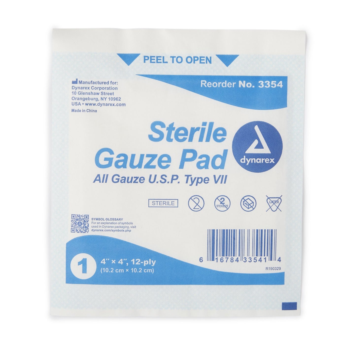 PAD, GAUZE 12PLY STR 4X4 (100/BX 12BX/CS)
