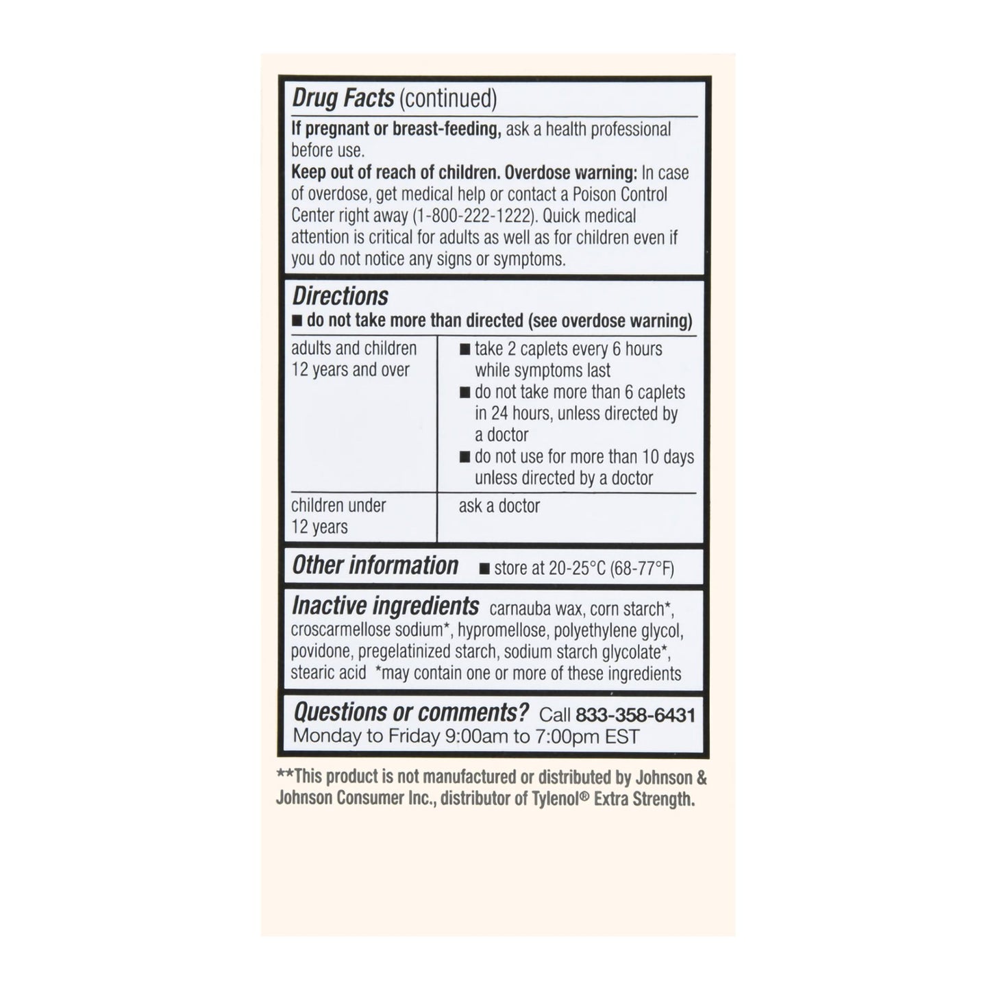 ACETAMINOPHEN, CAPL FT SM XS 500MG (100/BT)