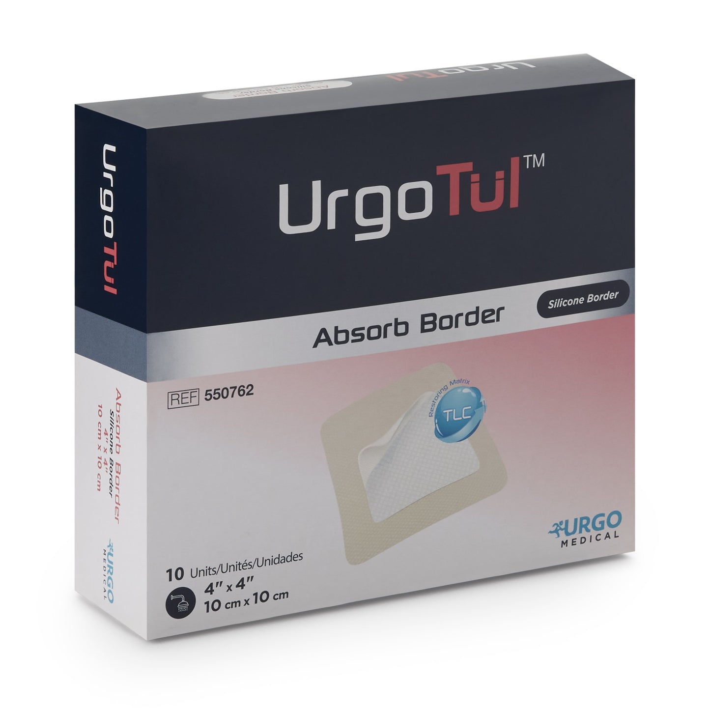 DRESSING, WOUND URGOTUL FOAM BRDR 4"X4" (10/BX)