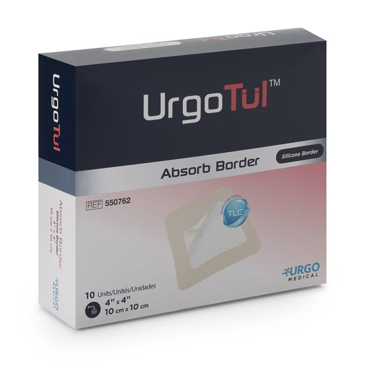 DRESSING, WOUND URGOTUL FOAM BRDR 4"X4" (10/BX)