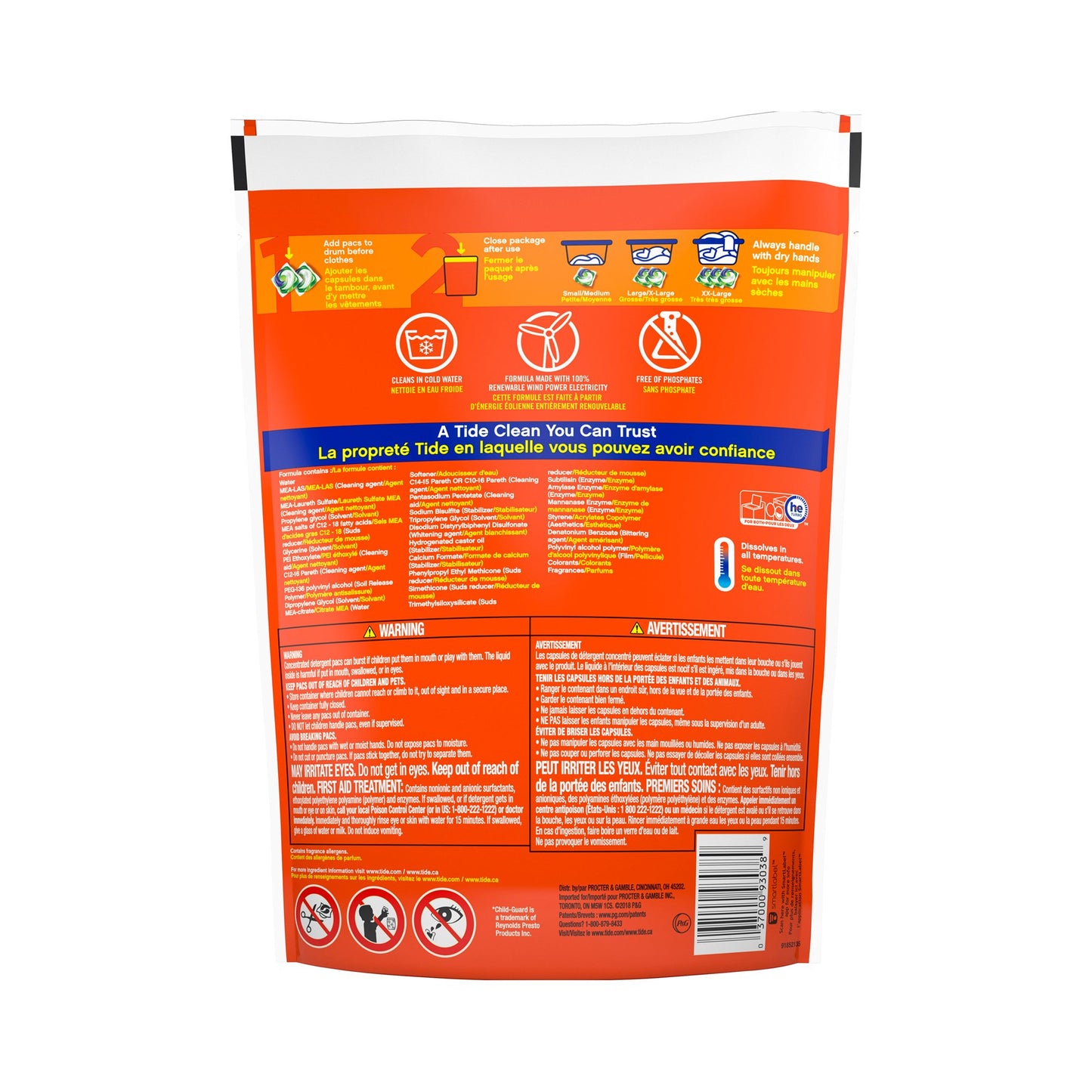 DETERGENT, LAUNDRY TIDE PODS (35/PK 4PK/CS) SALFLD