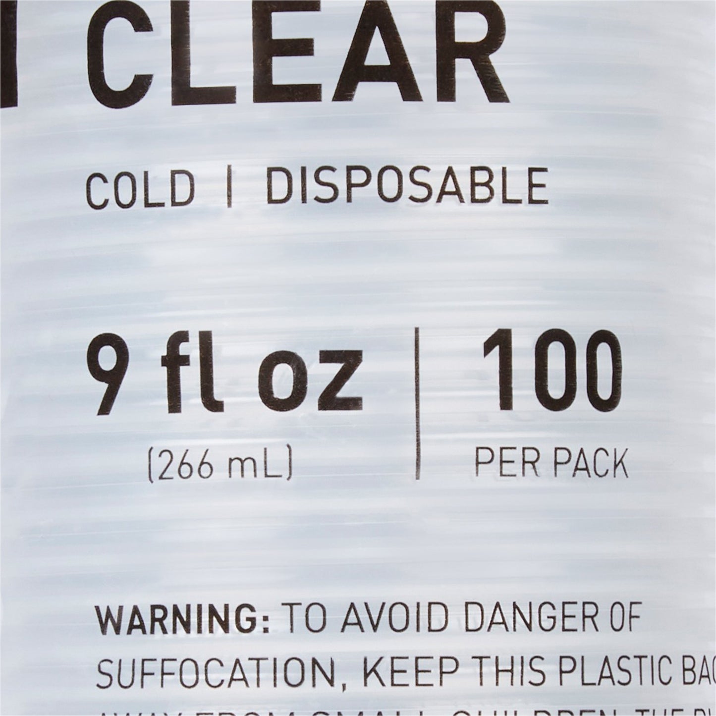 CUP, DRINKING TRANSLUCENT PP 9OZ (100/SL 15SL/CS)