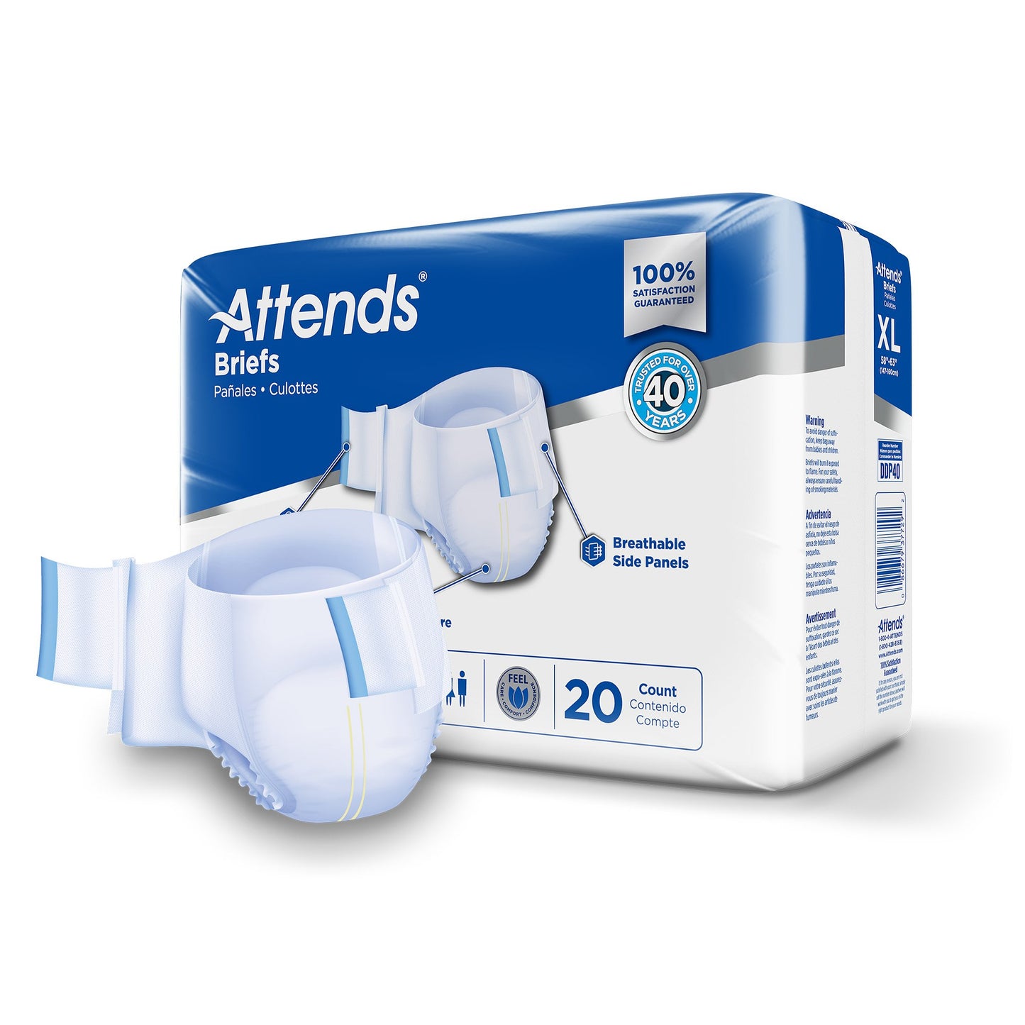 BRIEF, ATTENDS CARE ADVANCED XLG (20/BG 3BG/CS)