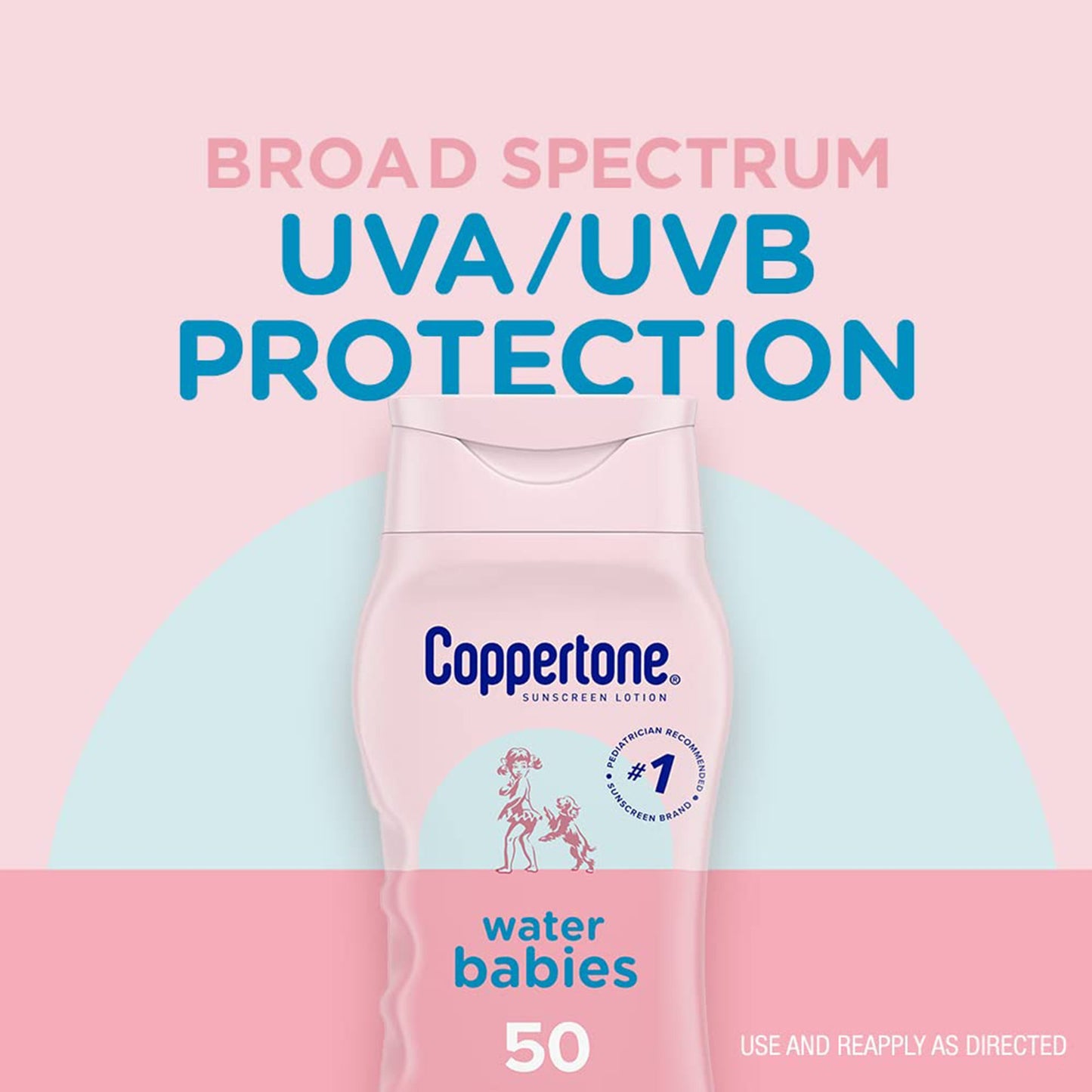 COPPERTONE, LOT WATER BABIES SPF50 8OZ
