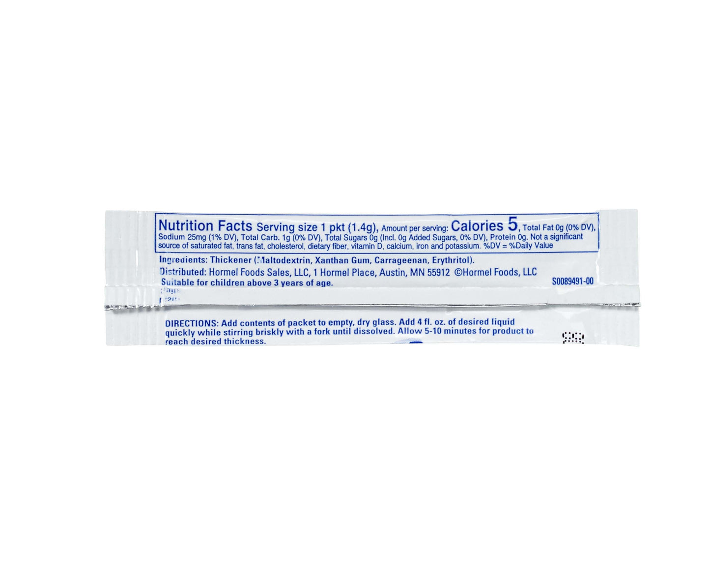 THICK & EASY, FOOD THICKENER CLR 1.4GM (100/CS)