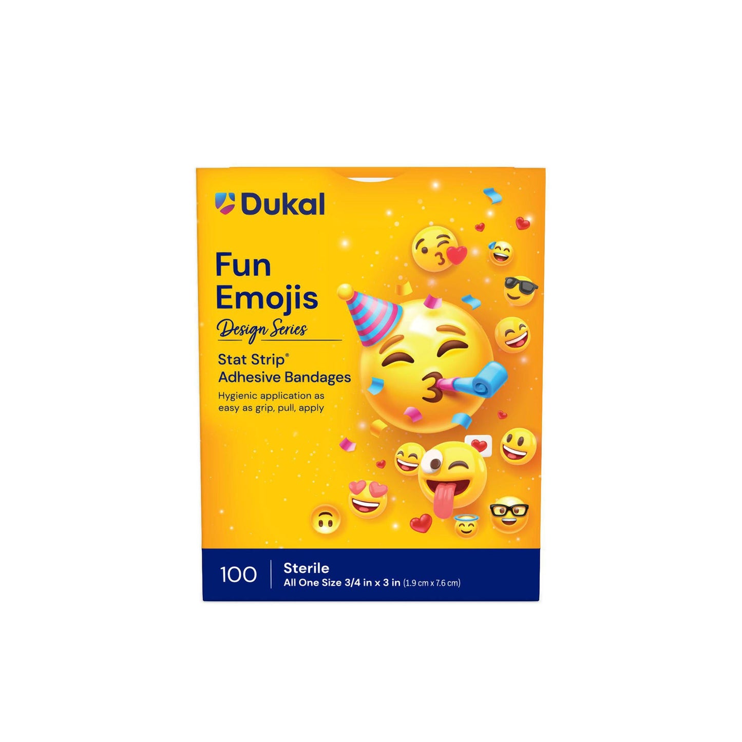 BANDAGE, ADH EMOJIS 3/4"X3" (100/BX 12BX/CS)
