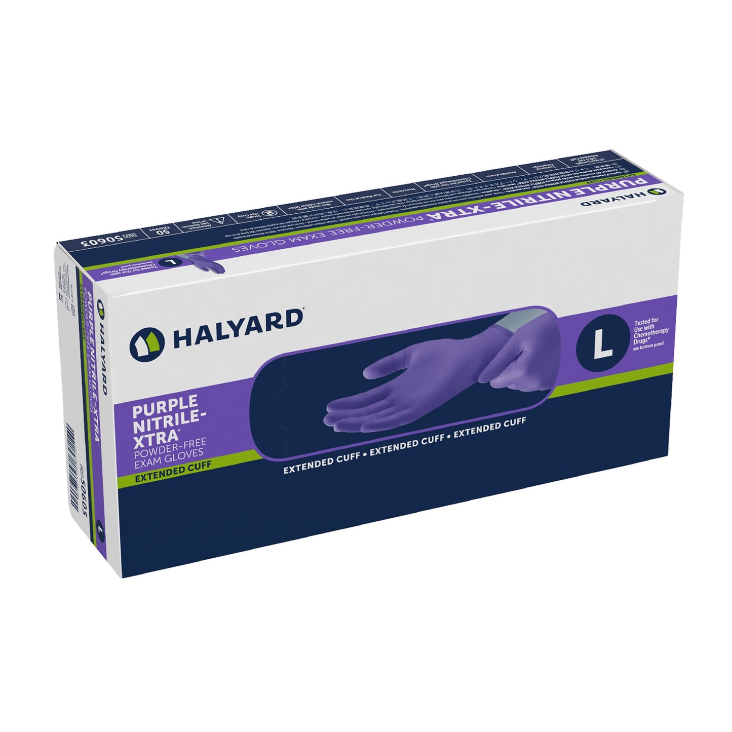 GLOVE, EXAM NTRL LG N/S EXTCF CHEMO (50/BX 10BX/CS)