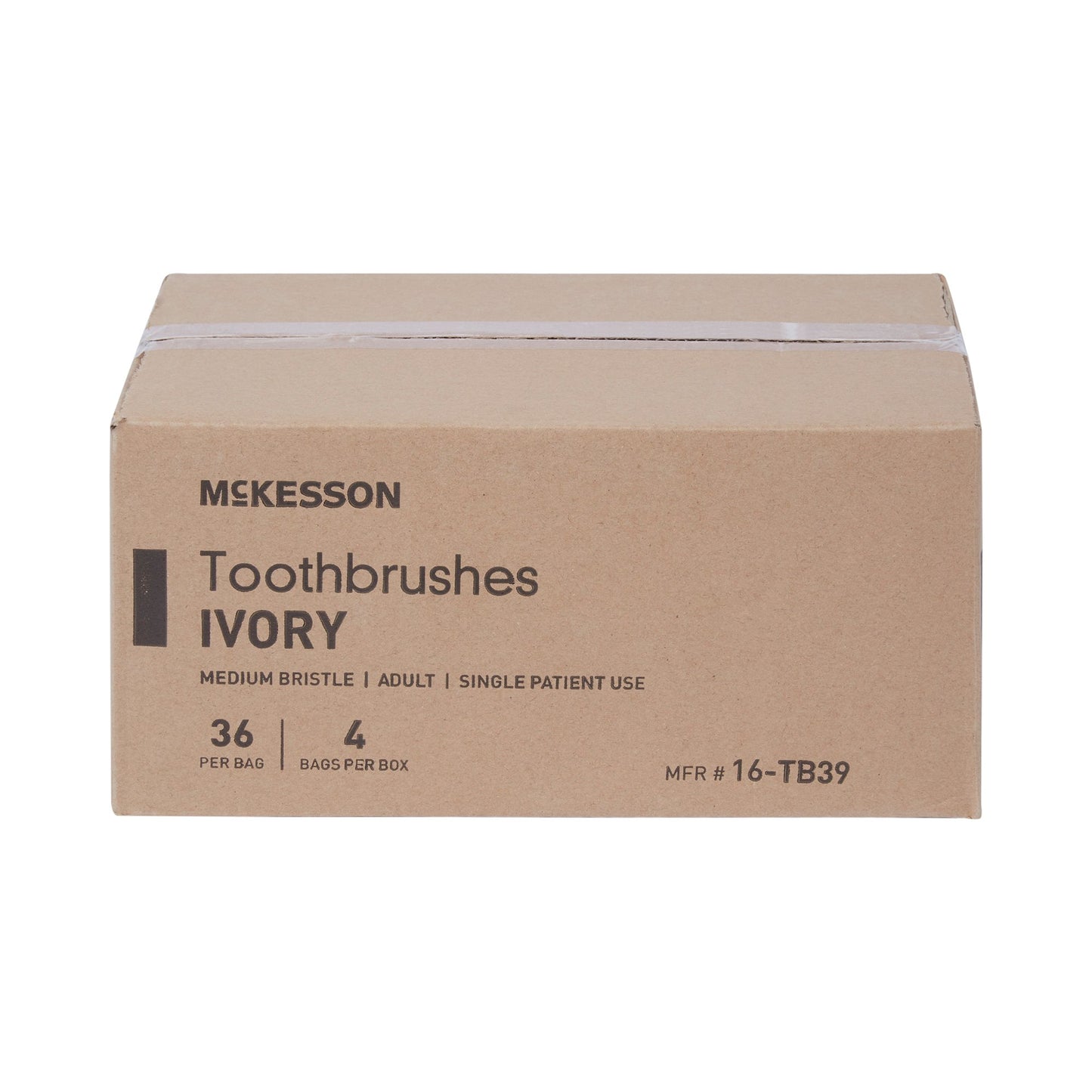 TOOTHBRUSH, TUFT 39 LF INDV WRPD (144/BX 10BX/CS)