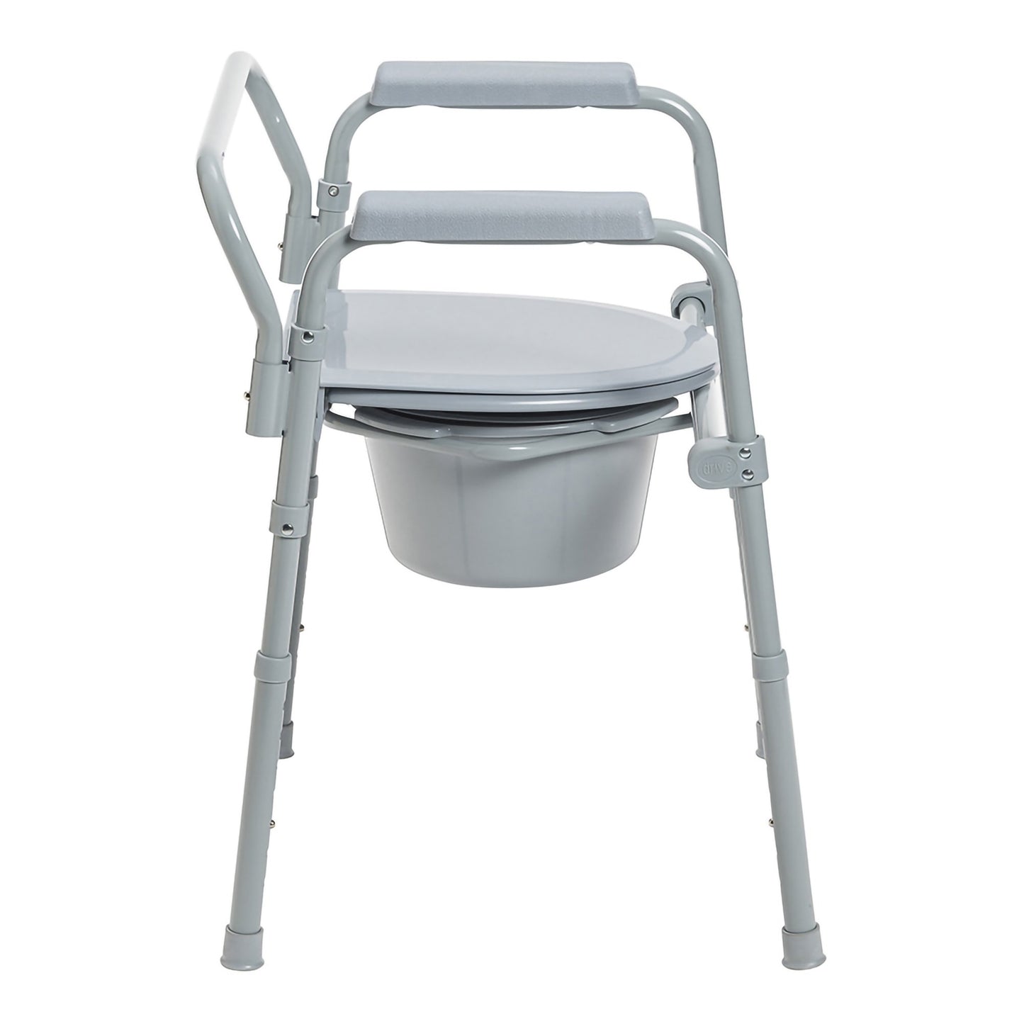 COMMODE, FOLDING STEEL FRAME 350LBS