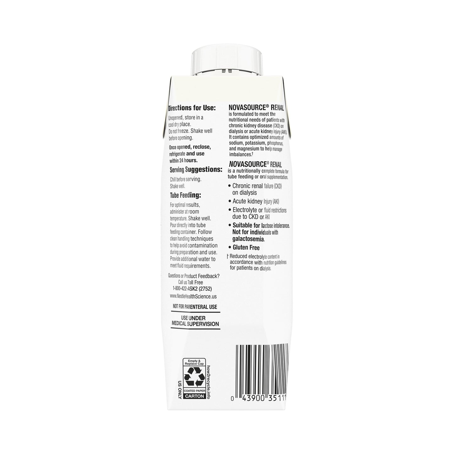 NOVASOURCE RENAL, VANILLA 8OZ (24/CS)