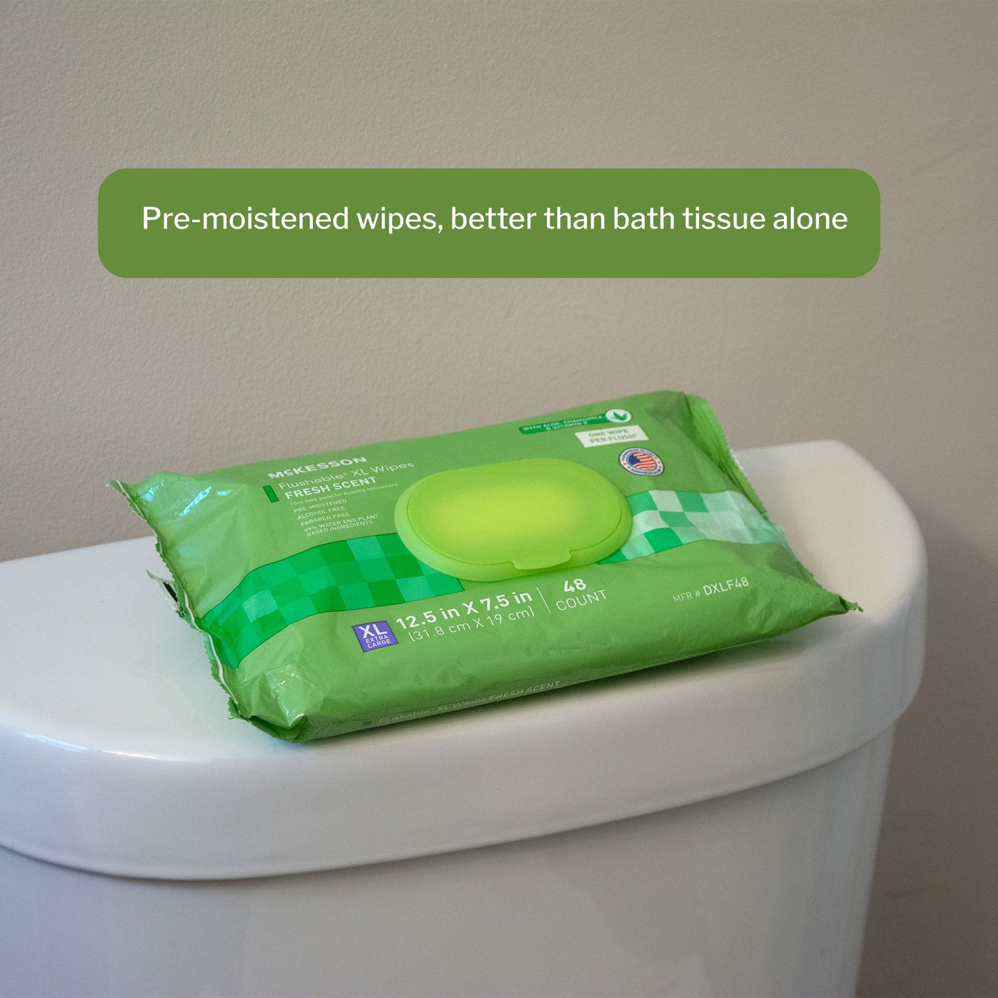 WIPE, WET FLUSHABLE XL SCENTEDSFT PK W/LID (48/PK 12PK/CS)