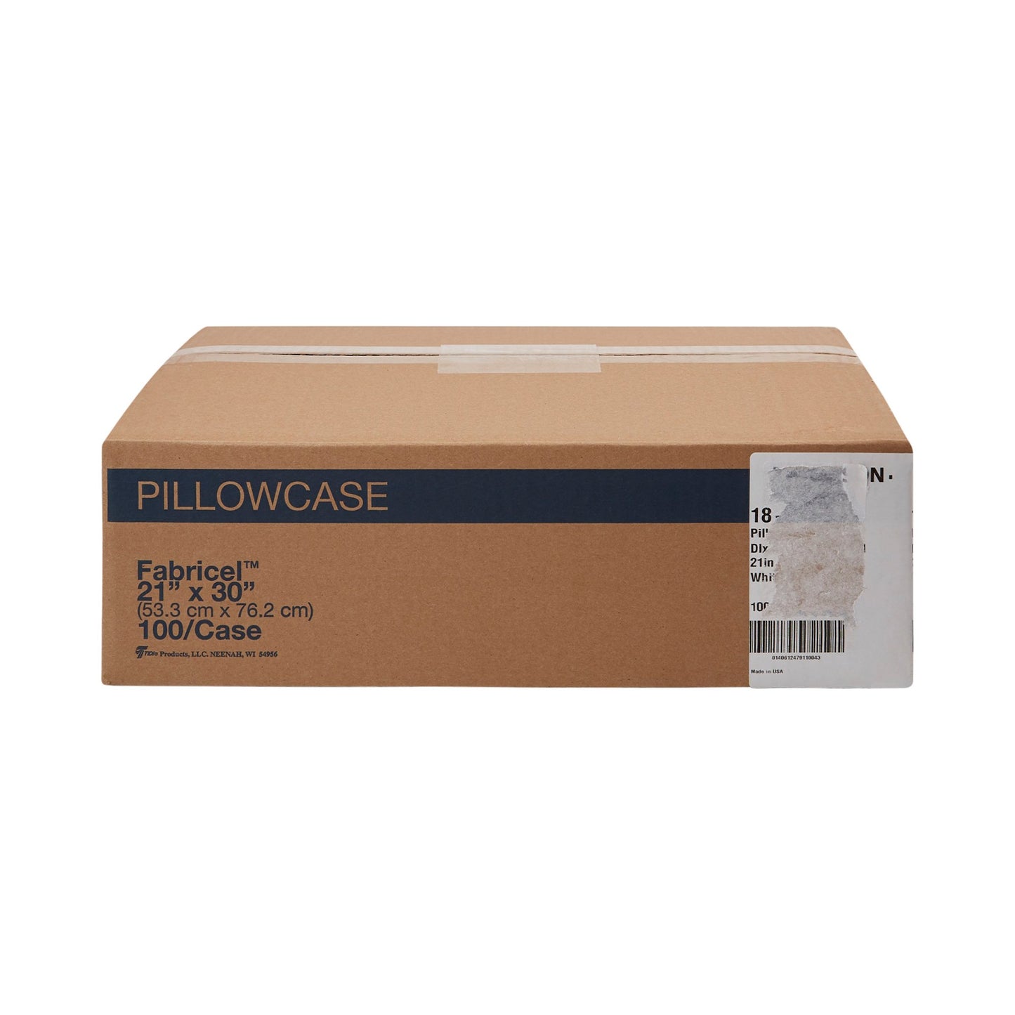 PILLOWCASE, FABRICEL/POLY WHT 21X30 (100/CS)