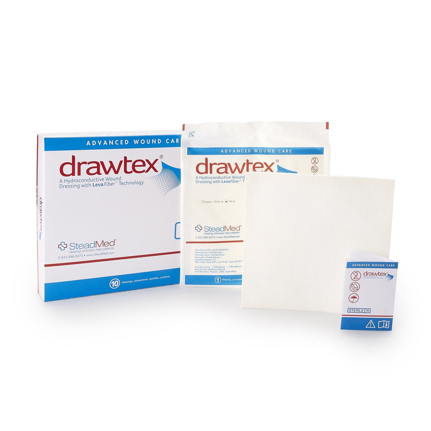 DRESSING, WND W/ LEVA FEBER 8X8 (10/BX) SWISAM