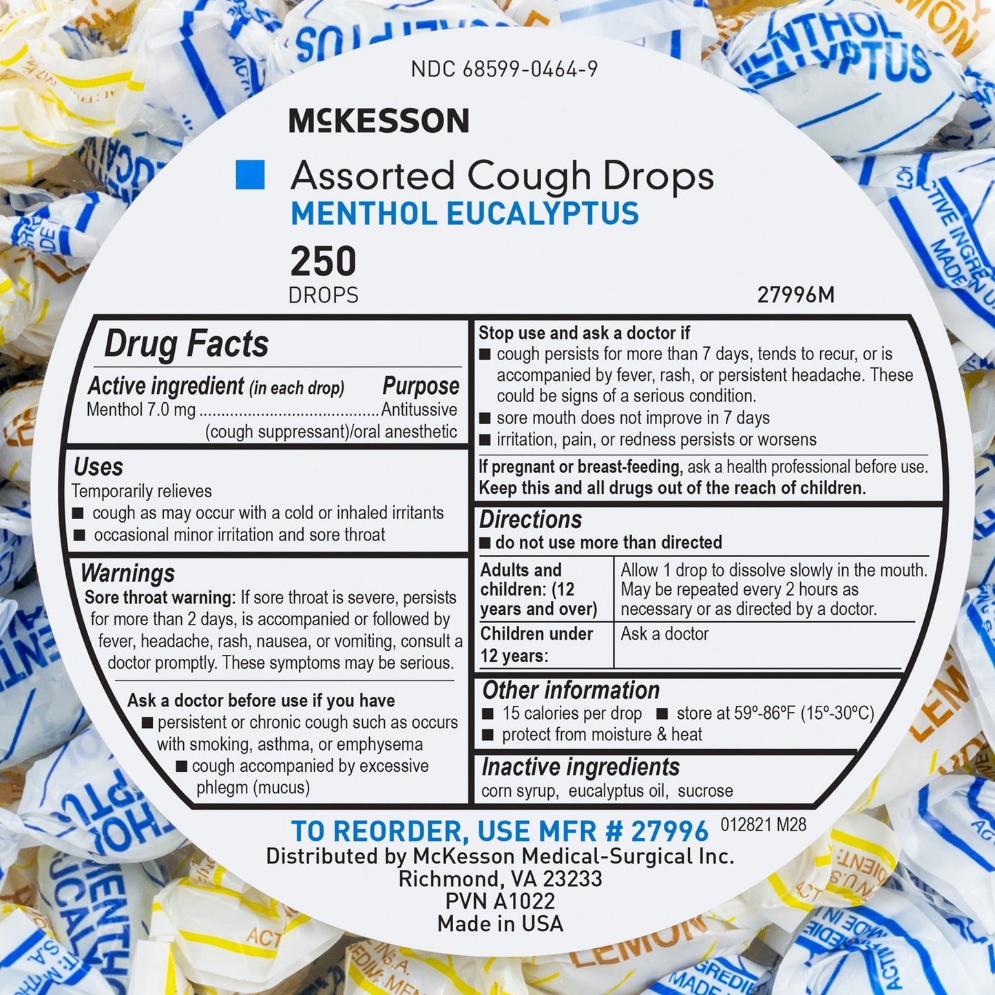 LOZENGE, COUGH DRP ASSORTED (250/JR 4JR/CS)