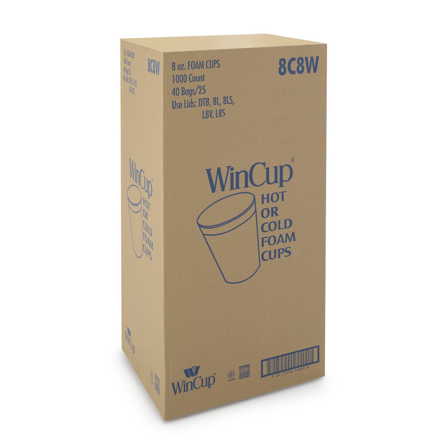 CUP, STYROFOAM 8OZ (25/SL 40SL/CS)