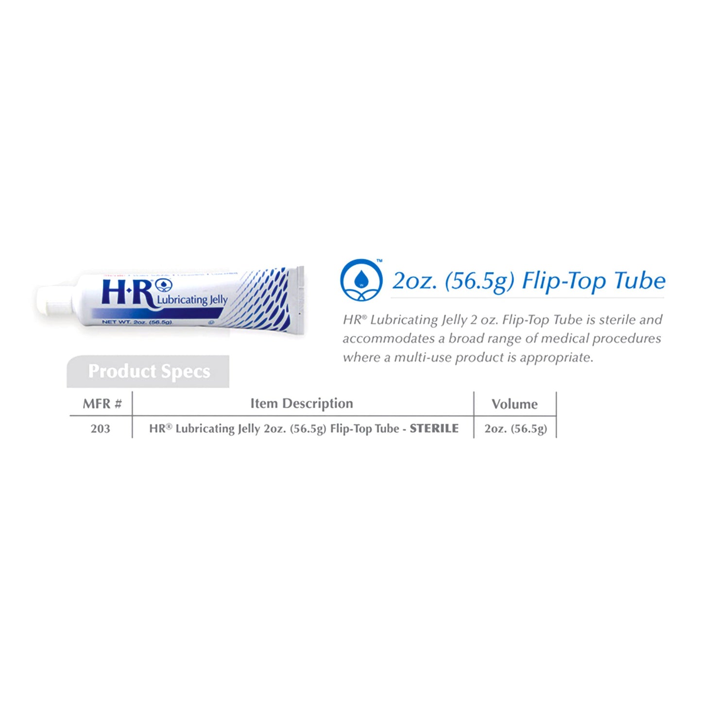 LUBRICATING JELLY, GEL FLIP TOP STR 2OZ (12/BX 8BX/CS)