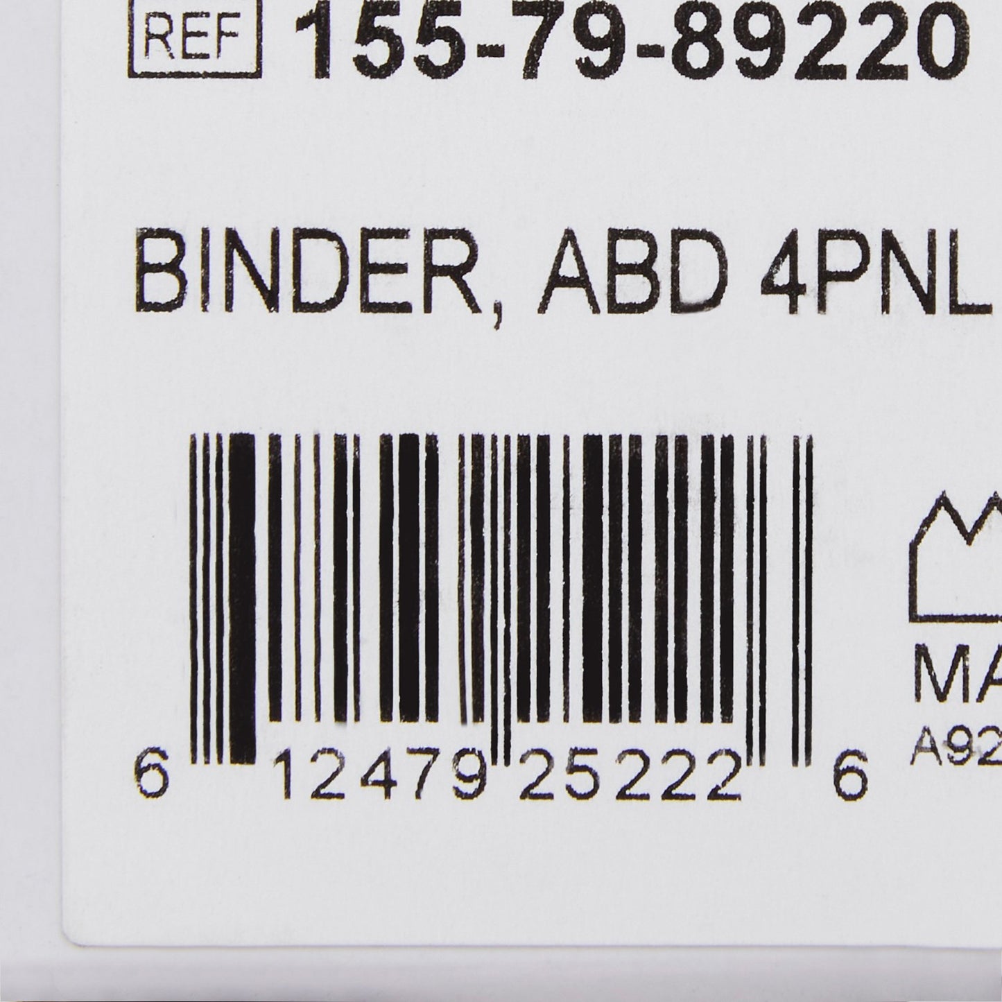 ABDOMINAL BINDER, 4PNL UNSX 12" 62-74"