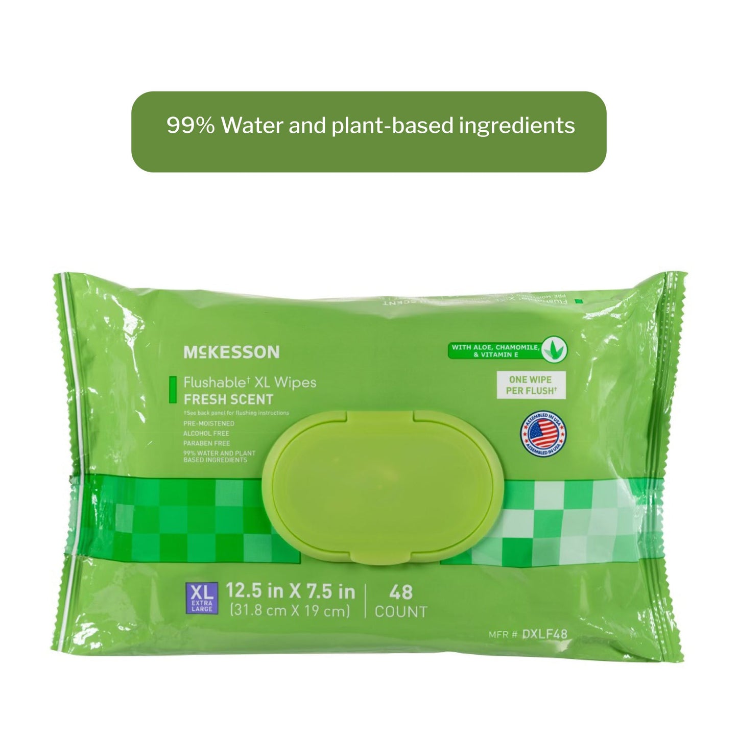 WIPE, WET FLUSHABLE XL SCENTEDSFT PK W/LID (48/PK 12PK/CS)