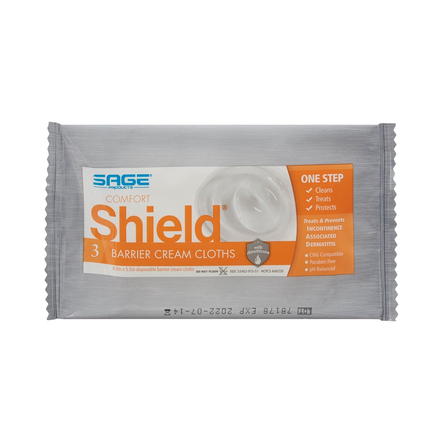 WASHCLOTH, PERI WIPES 6"X9" (3/PK 50PK/BX 2BX/CS)