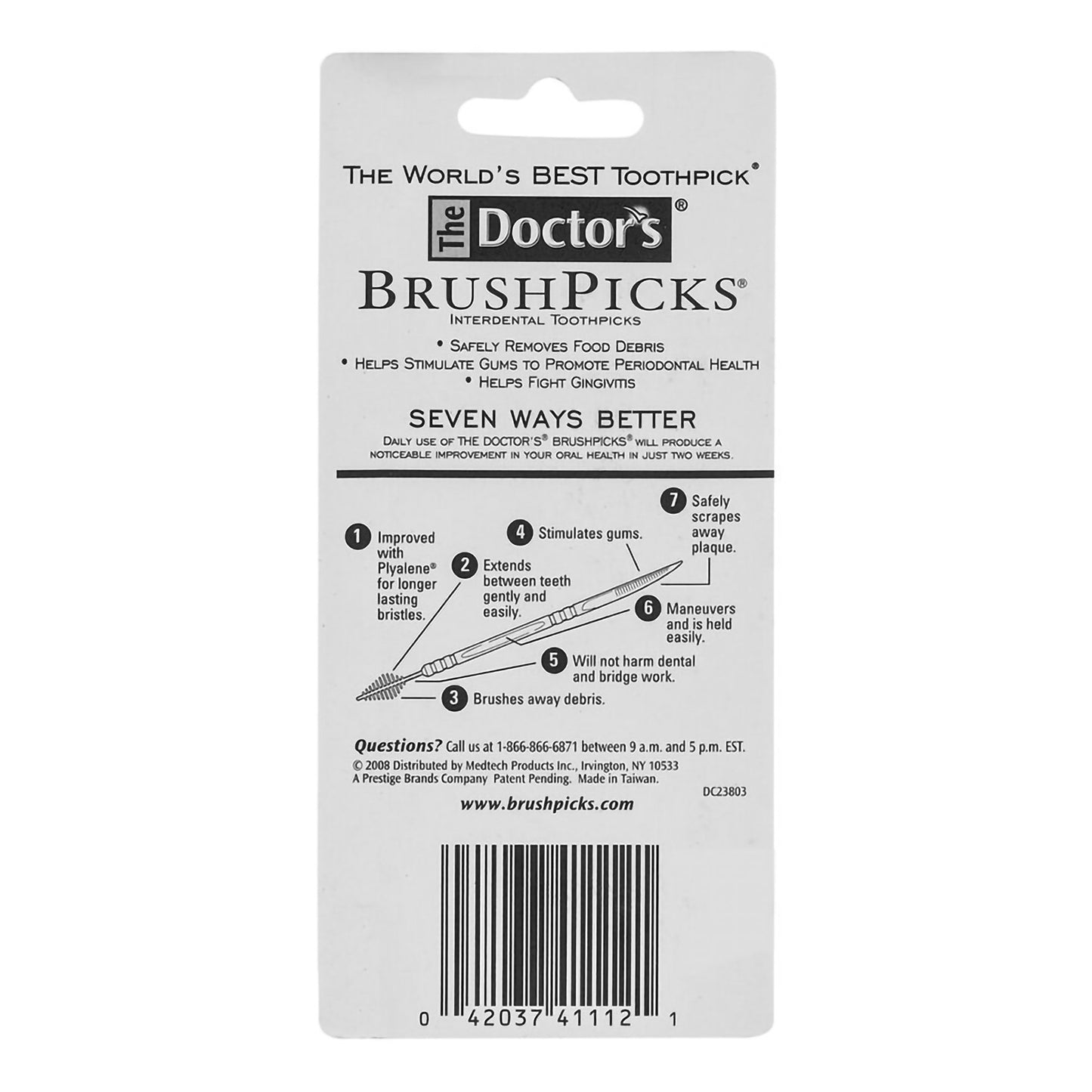 BRUSHPICKS, INTERDENTAL TOOTHPICS (120/PK)