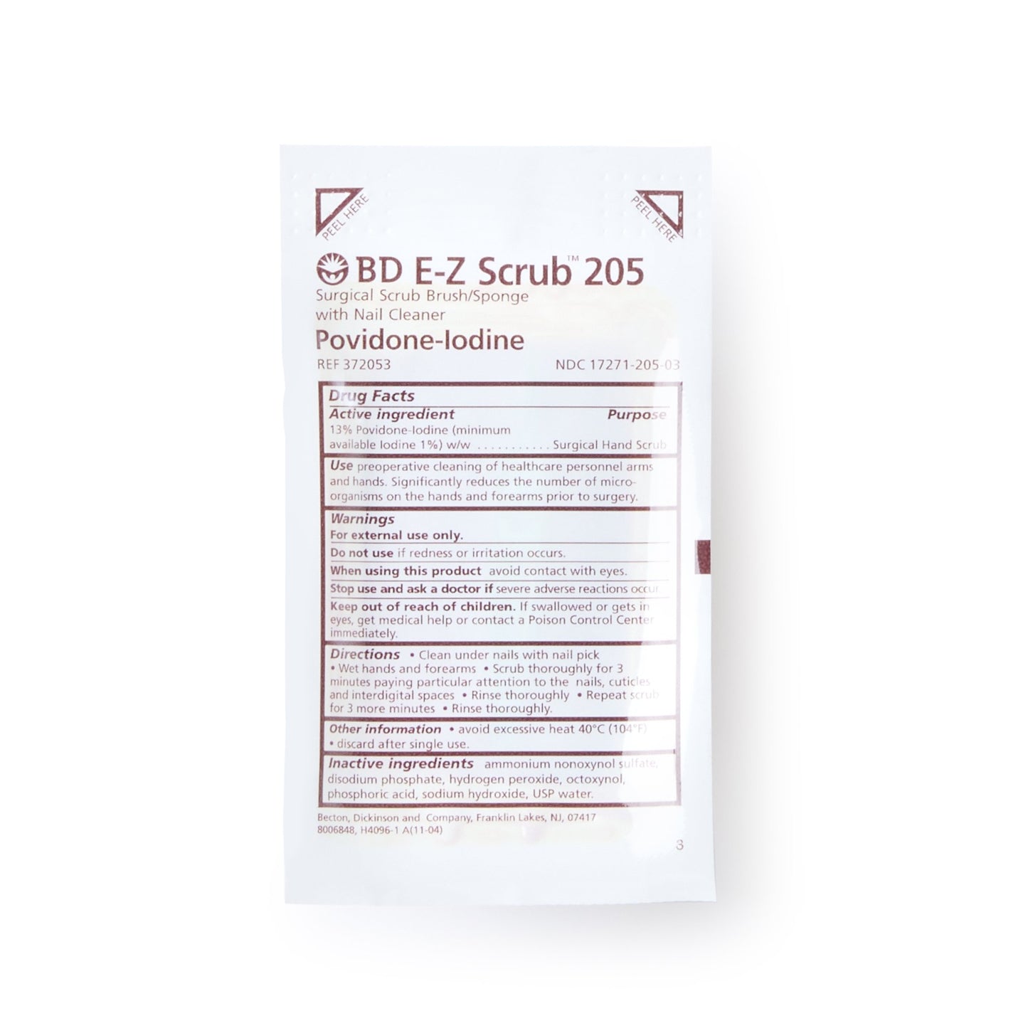 SCRUBBRUSH, W/PVP BRN (30/BX) BD