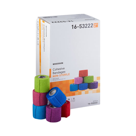 BANDAGE, COHESIVE N/S LF COLORPAK 2" (36/CS)