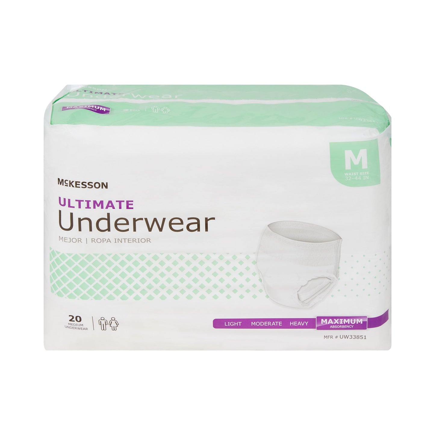 UNDERWEAR, ULTIMATE MED 32-44 (20EA/BG 4BG/CS)