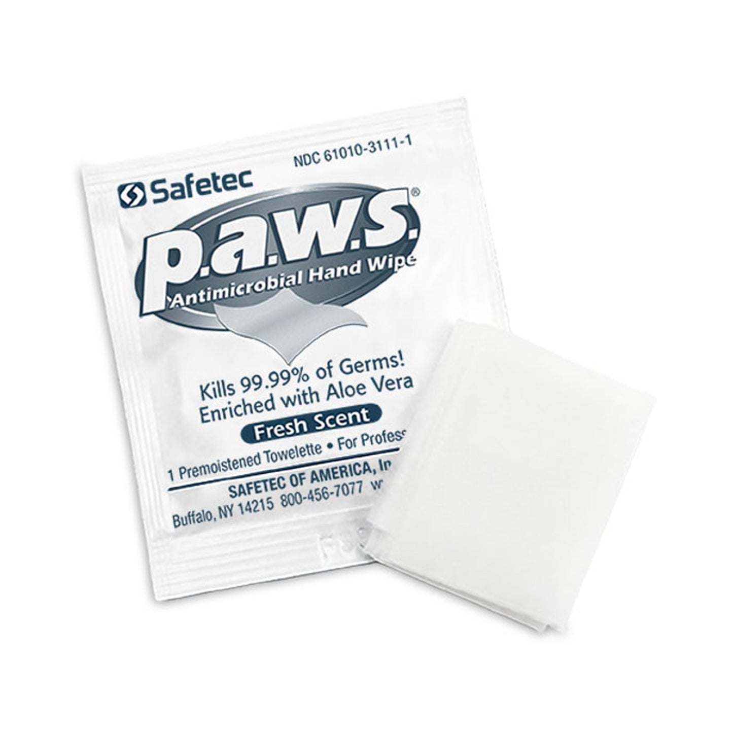 WIPE, ANTIBACT IND WRAPPED PAWS (100/BX 10BX/CS)