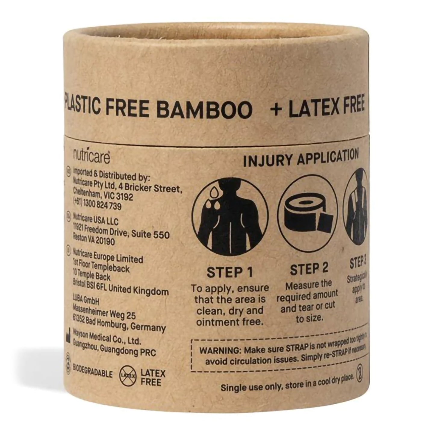TAPE, SPORTS STRAP BAMBOO NAT 5CMX5CMX5.5YDS (1/TU 3TU/BX)