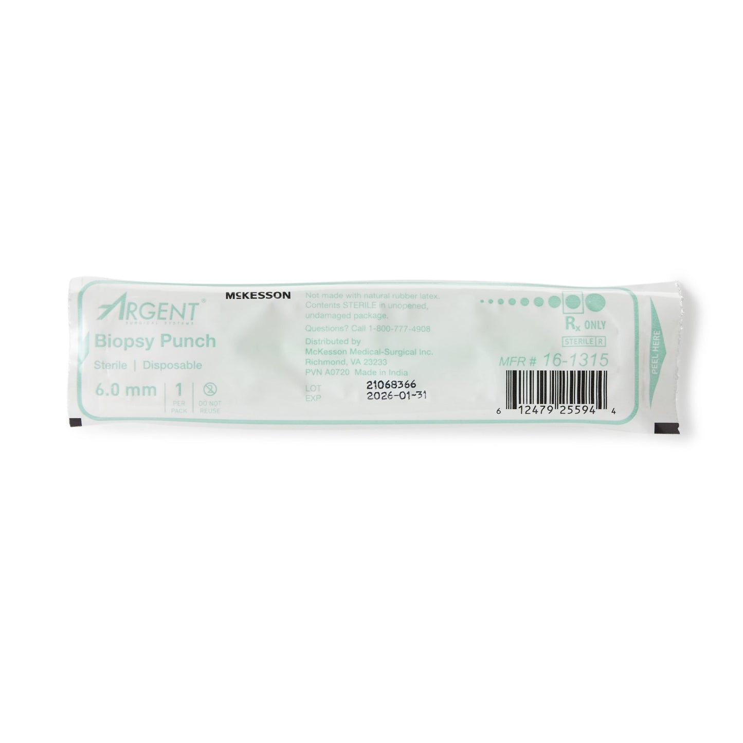 PUNCH, BIOPSY DISP STR 6MM (25BX 4BX/CS)