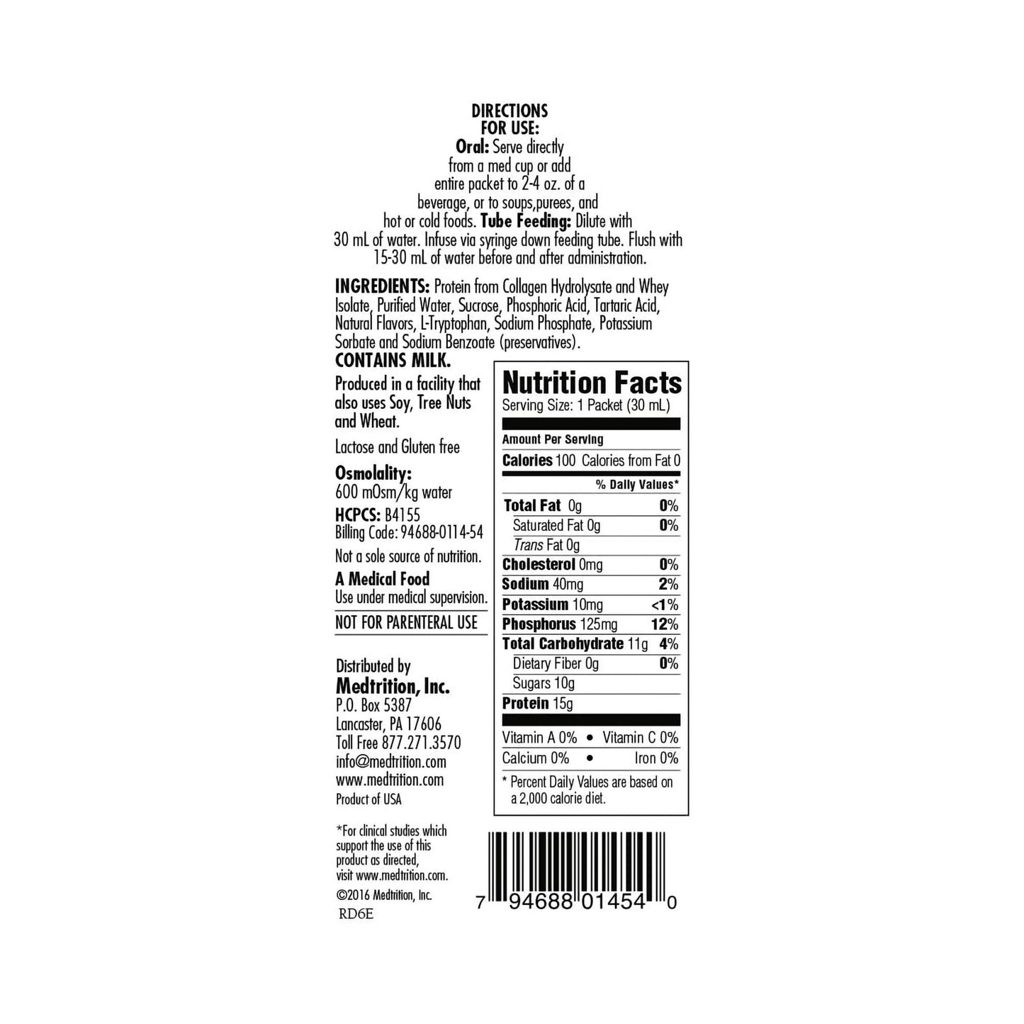 PROSOURCE UNFLAVORED, LIQ 1OZ (100/CS)