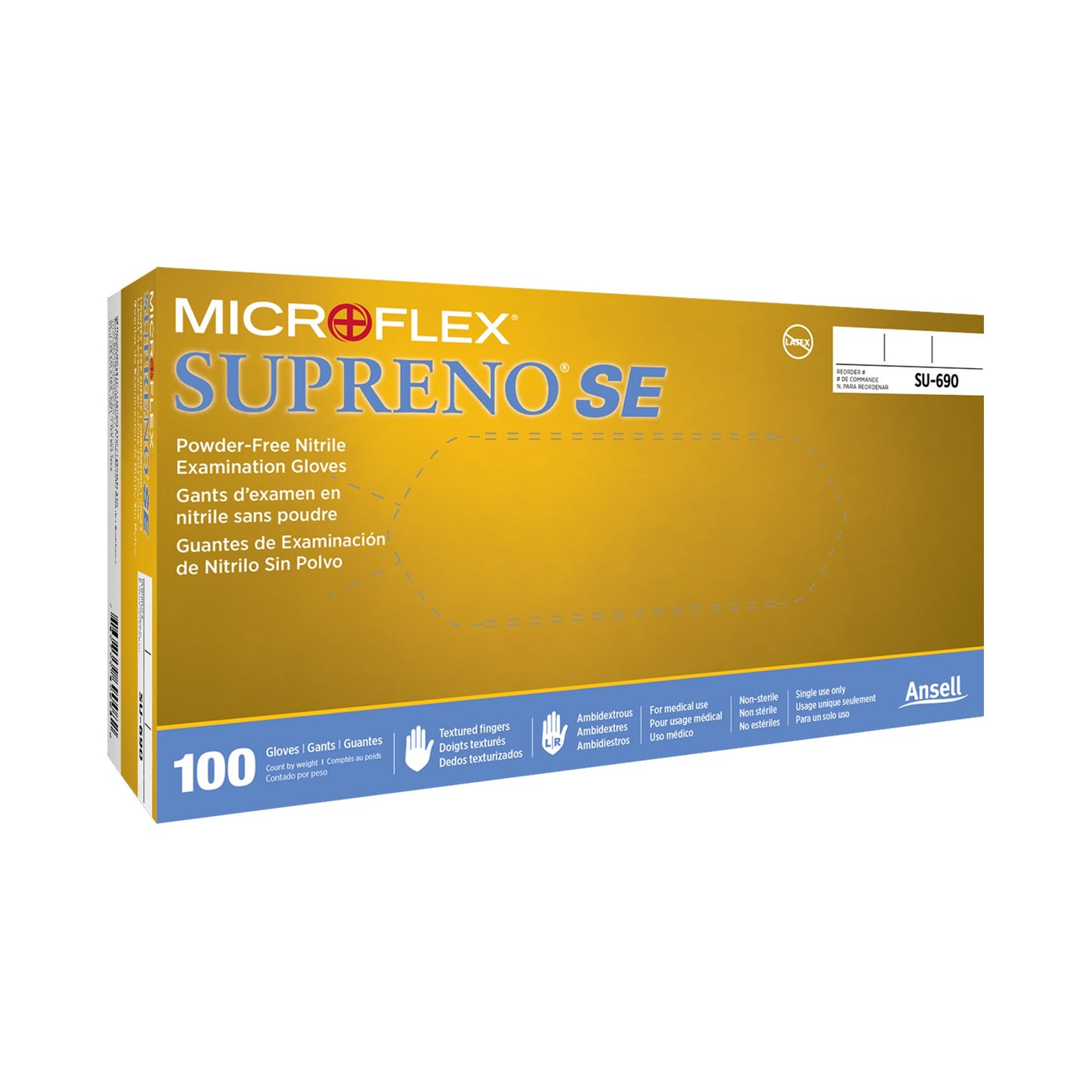 GLOVE, EXAM NTRL SM N/S (100/BX 10BX/CS)