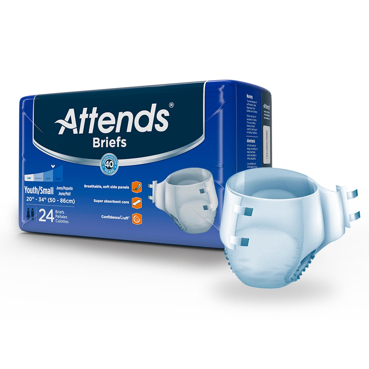 BRIEF, INCONTINENCE ATTENDS S M (24/BG 4BG/CS)