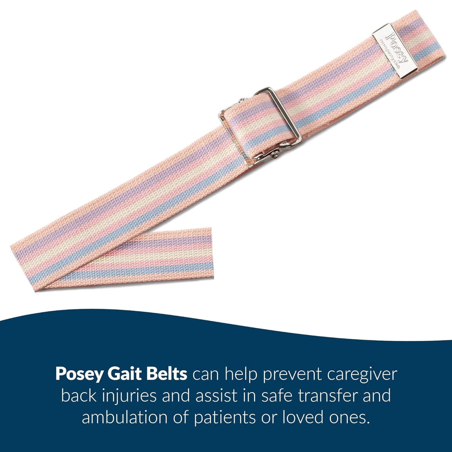 BELT, GAIT W/NICKEL BUCKLE PASTEL 54" POSEY