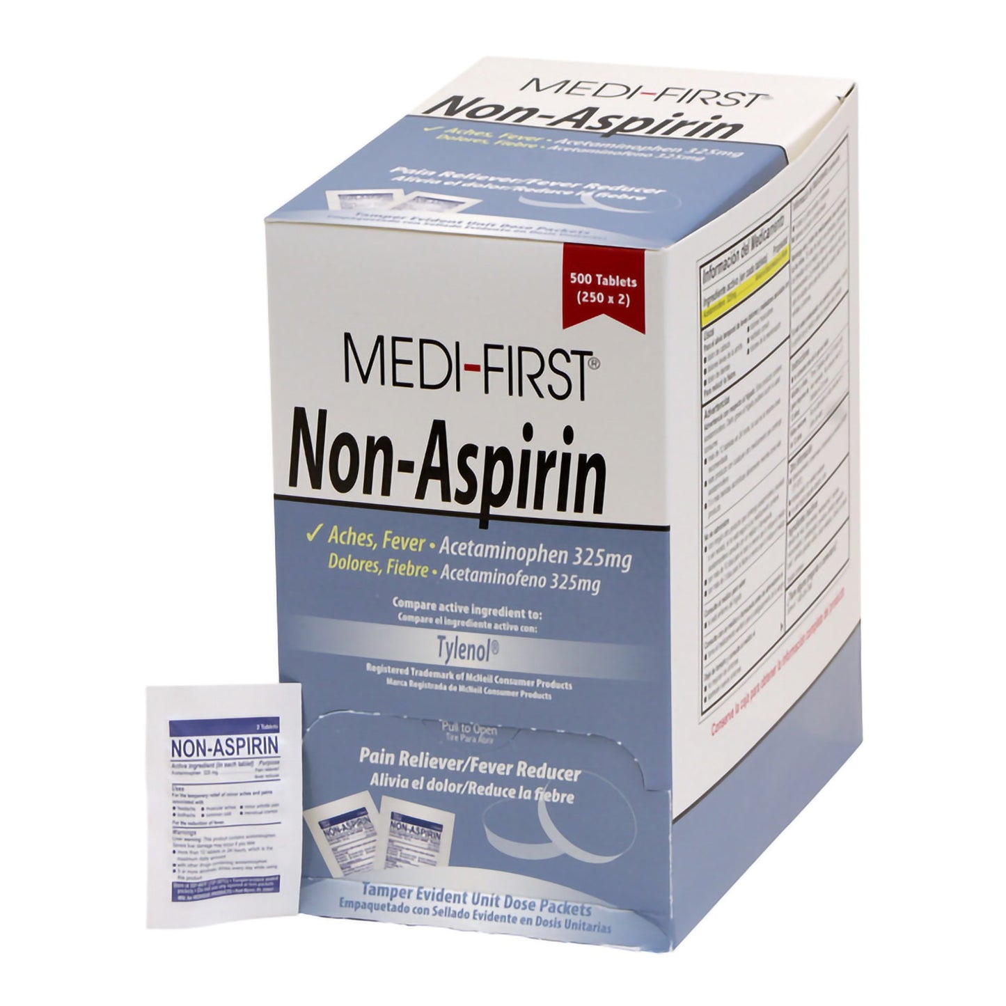 MEDI-FIRST NON-ASPIRIN, TAB 325MG (500/BX)