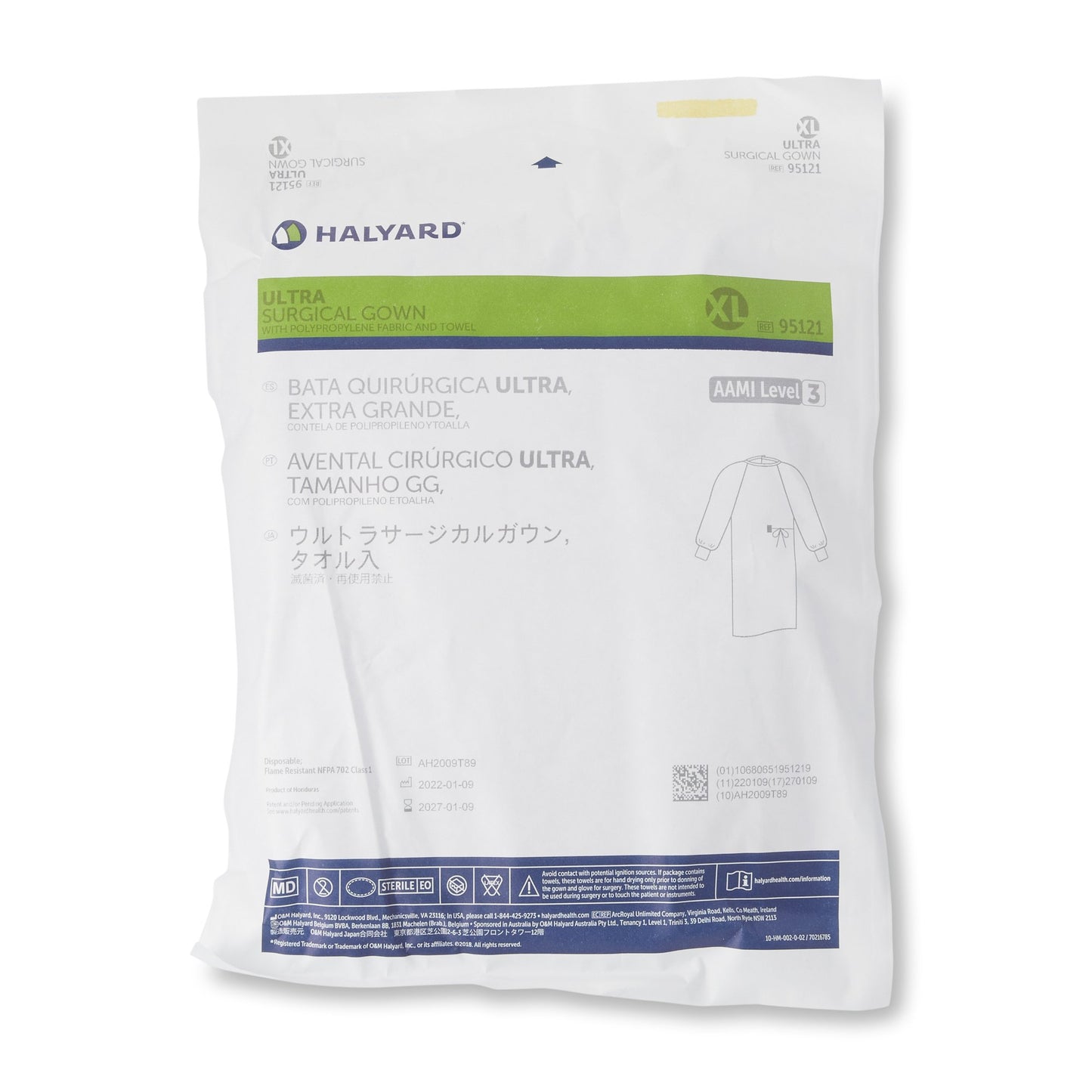 GOWN, SURG ULTRA STD BLU XLG(30/CS)