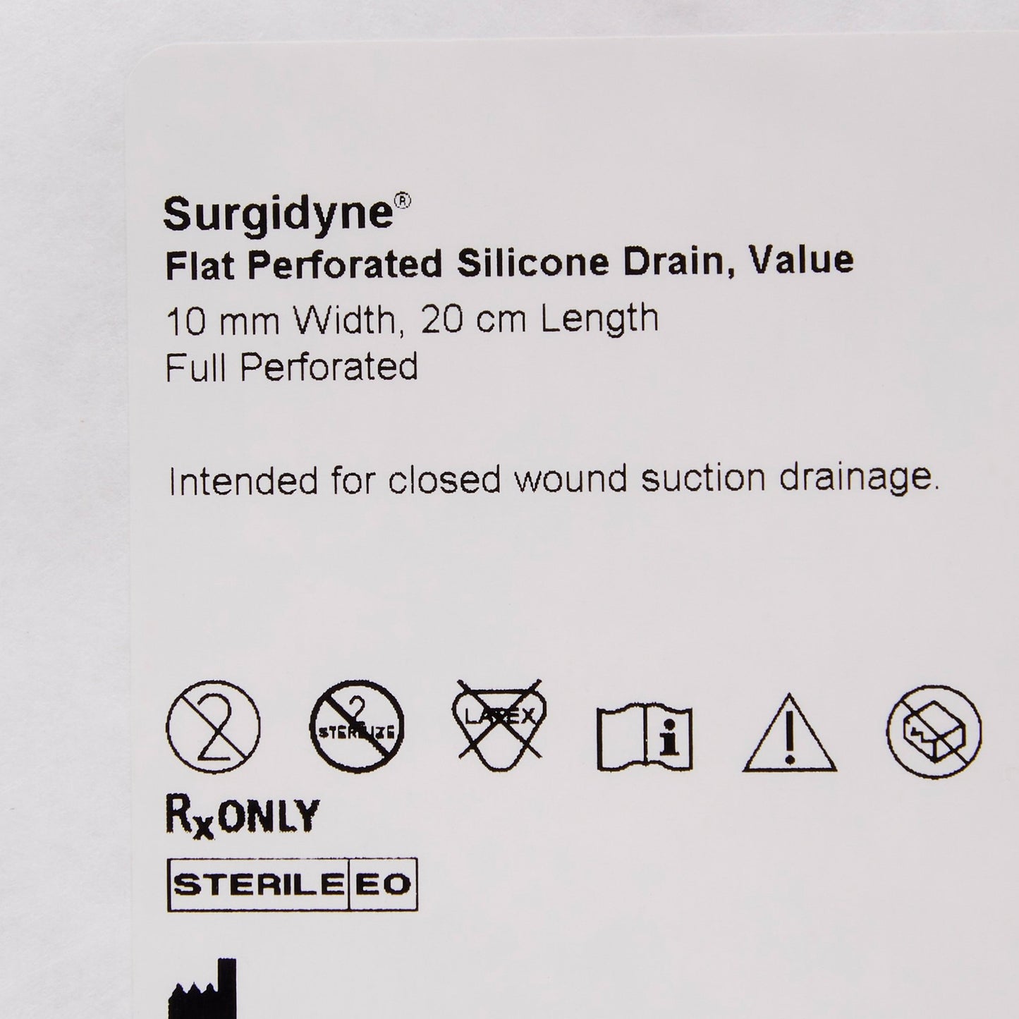 DRAIN, HUBLESS FLT 3/4 PERF 10MMX20CM (10/CS)