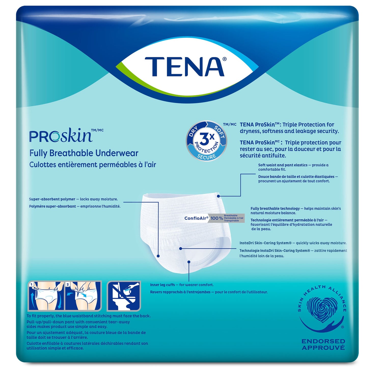 UNDERWEAR, TENA EXTRA PROTECTIVE LG (16/BG 4BG/CS)