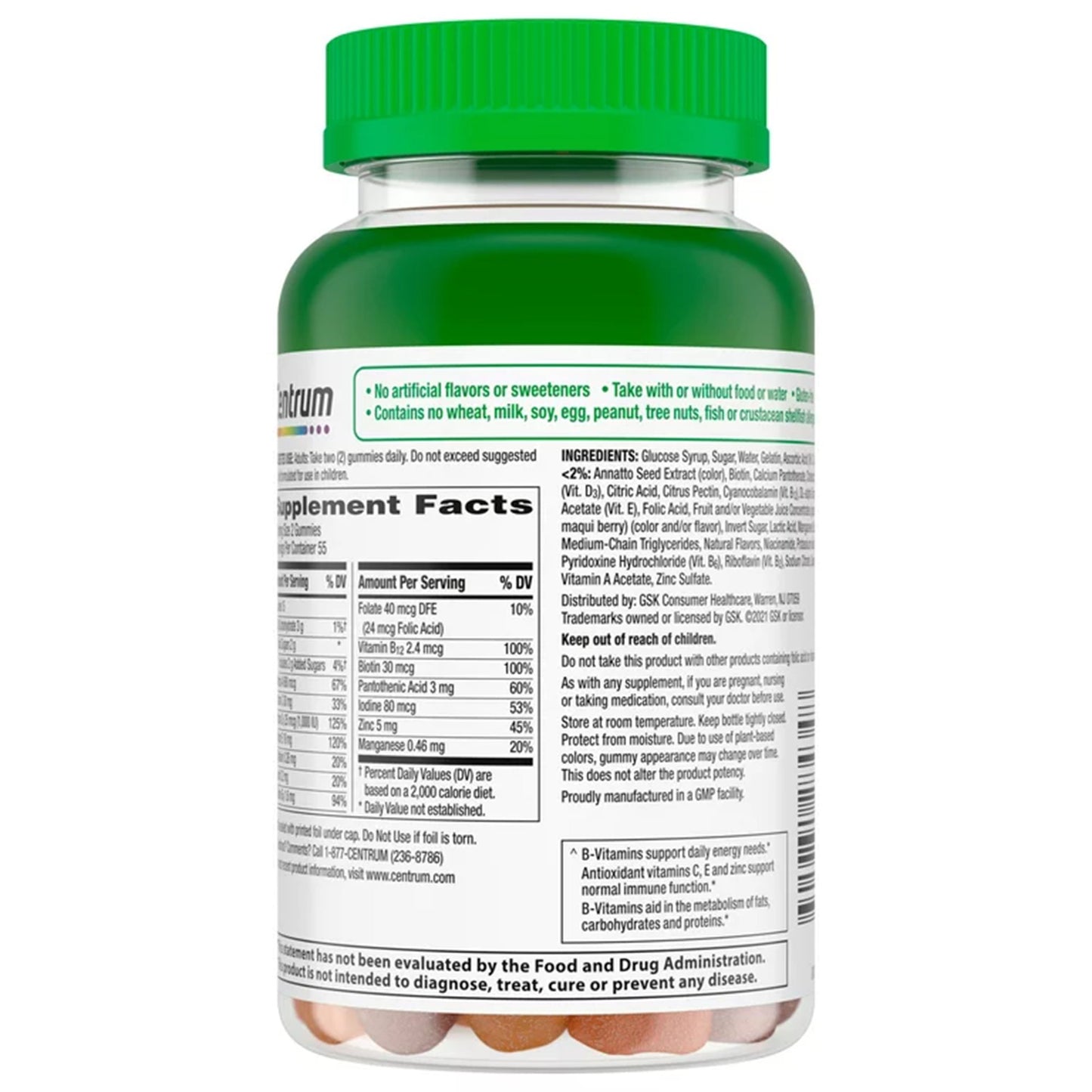 CENTRUM, GUMMIES ADLT ASTD NATFRUIT FLAVORS (110/BT)
