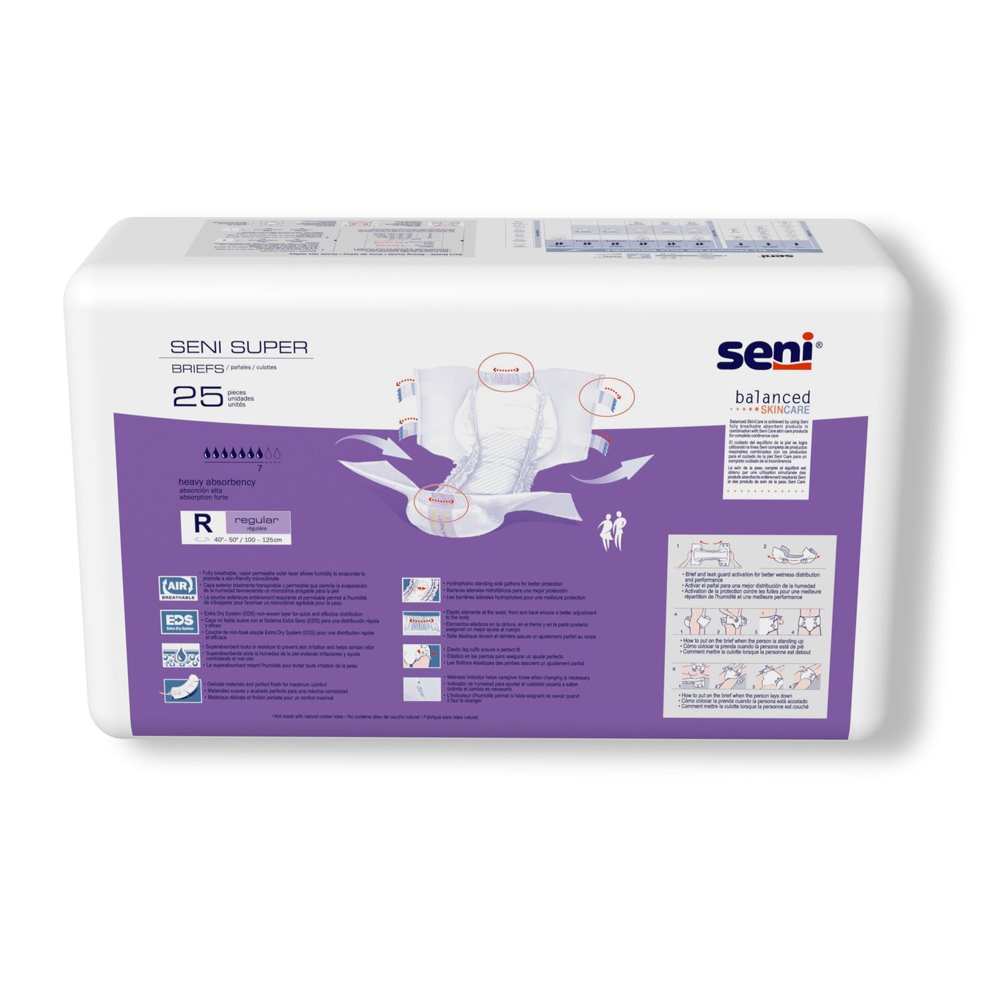 BRIEF, INCONT SENI SUPER REG 40"-50" (25/PK 3PK/CS)