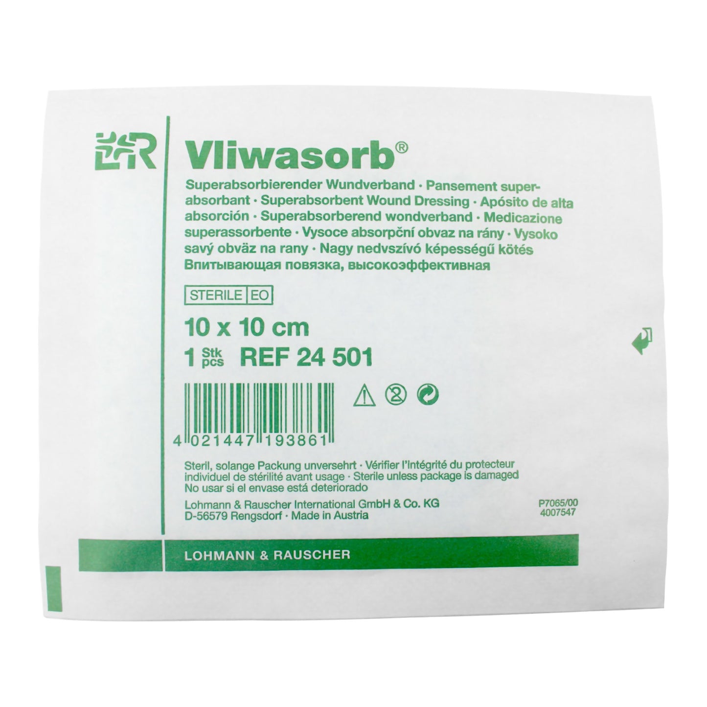 DRESSING, WOUND VLIWASORB SUPER ABSRB 4"X4" (10/BX 36BX/CS)